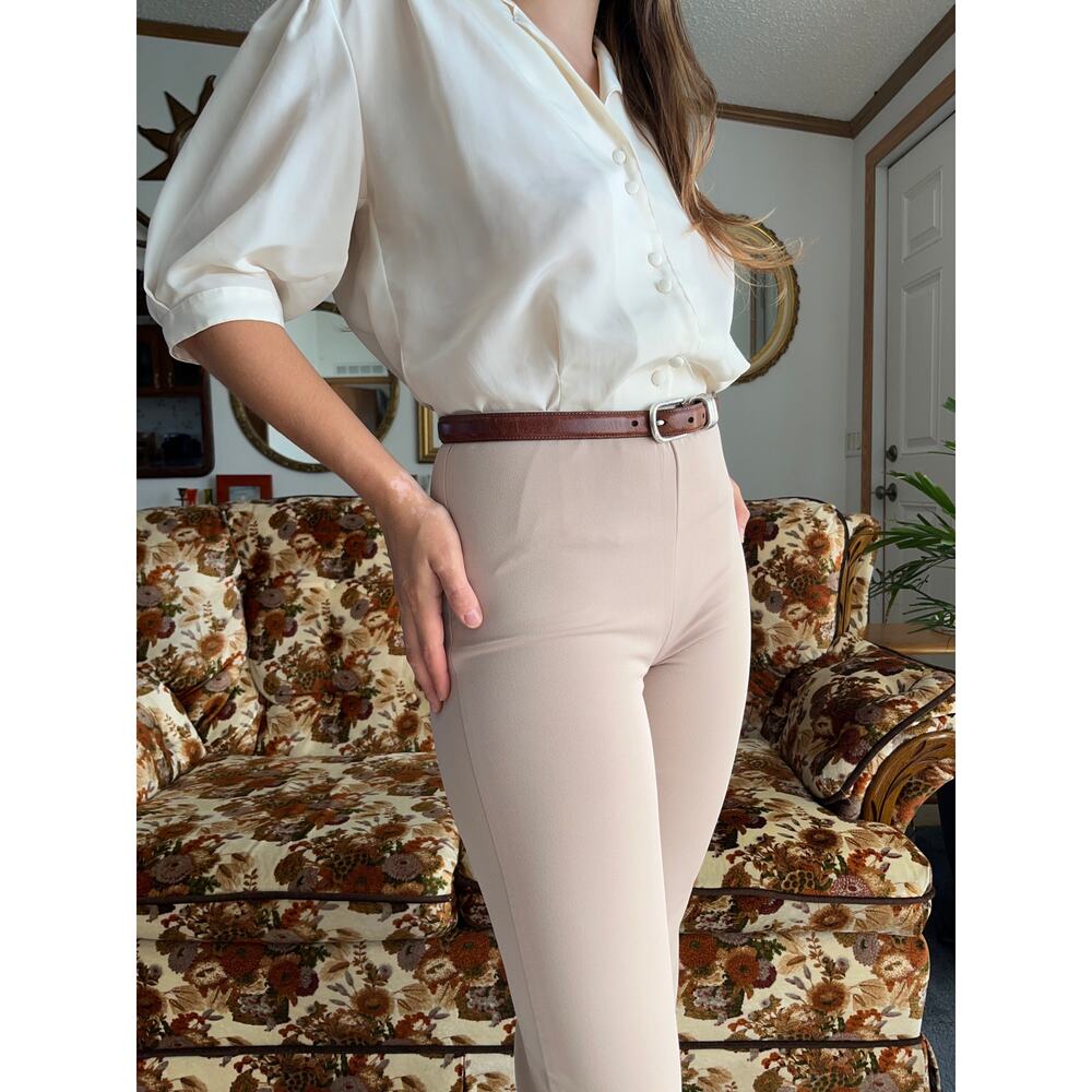 Vintage Be Smart Taupe Flare Pants